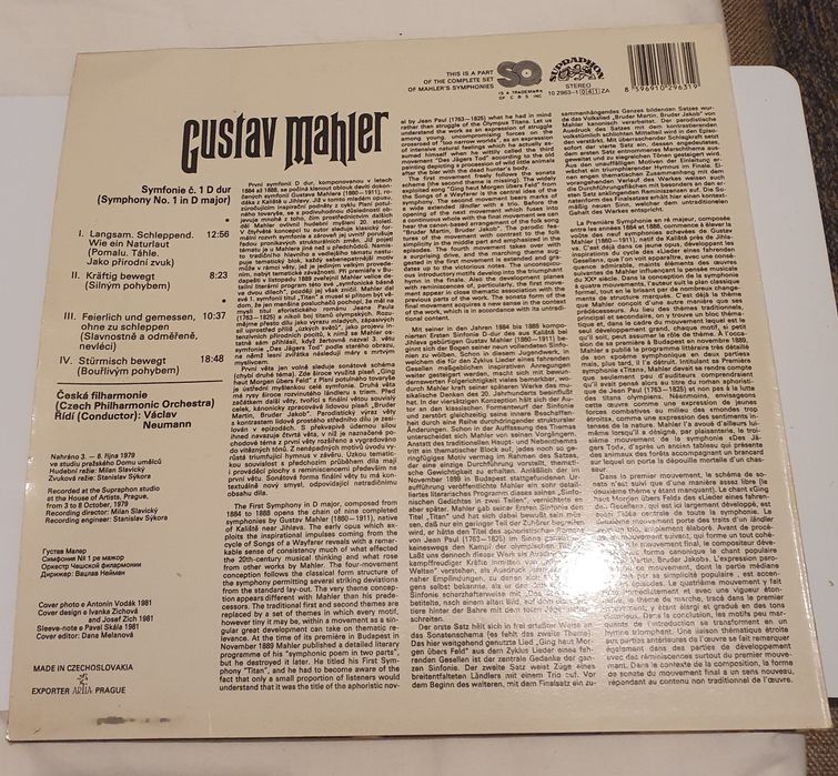 Discuri vinil  Gustav Mahler