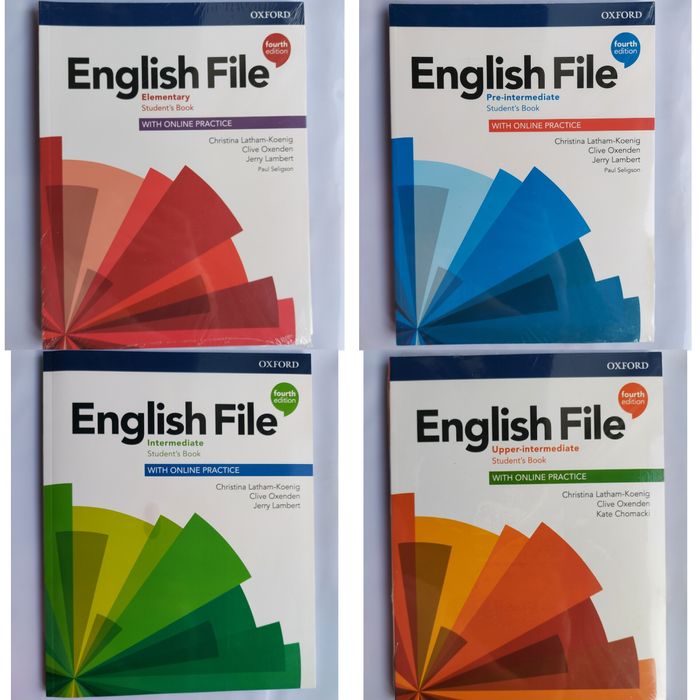 English file elementary, pre-intermediate, intermediate, Upper-inter.