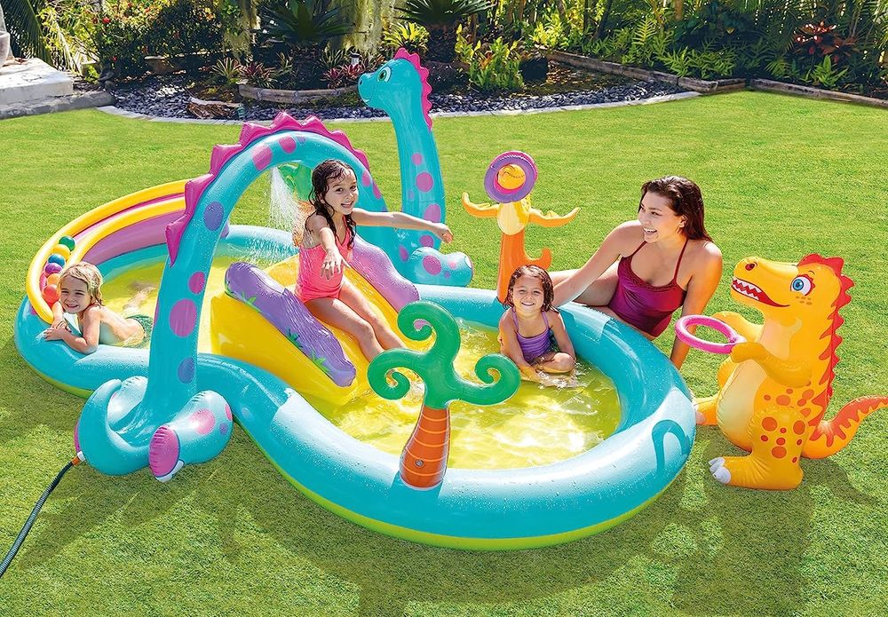Детски Надуваем център за игра Intex Dinosaur Play Center, 244 x 198 с
