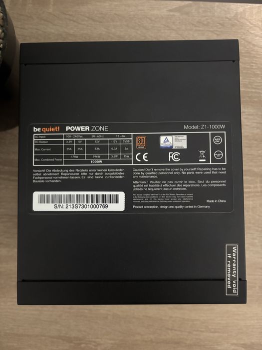 Захранващ блок be quiet! Power Zone 1000W - Модулно