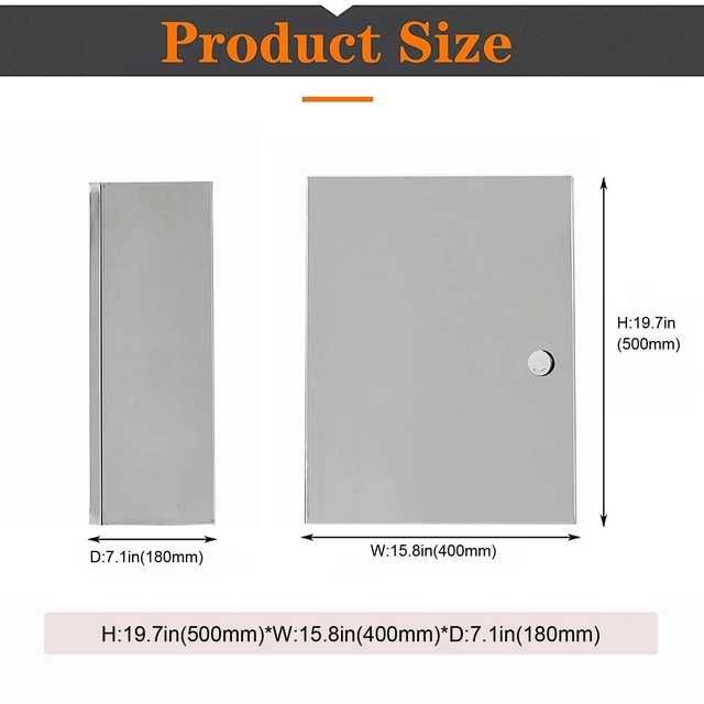 Dulap metalic inox, IP66, 30×25×14 cm