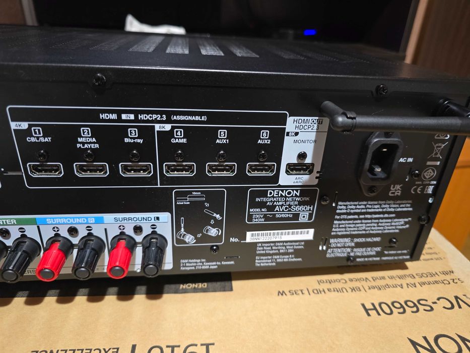 Продавам Denon AVR-S660H 5.2 AV ресивър – 8K, HEOS – Като нов!