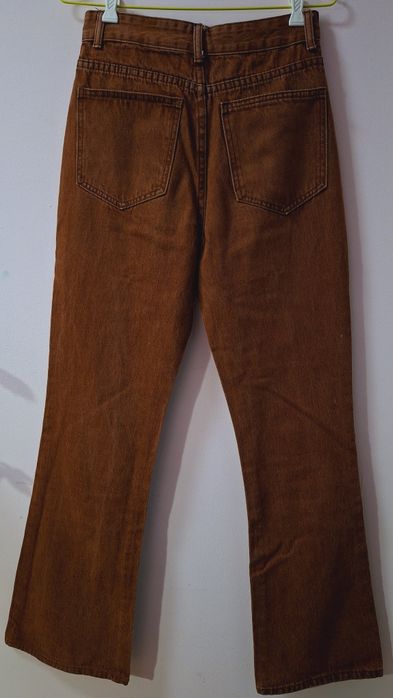 Shein brown jeans with hearts