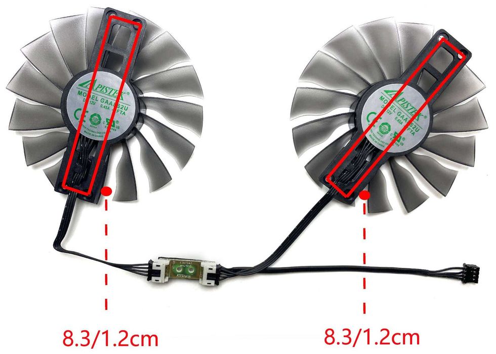 Вентилатор за видео карта PALIT JetStream GameRock GTX 1070 Ti 1080 Ti