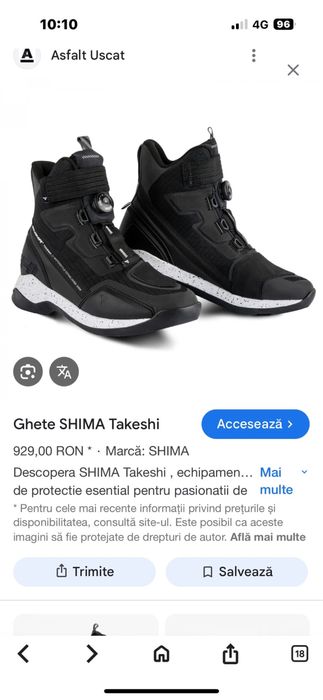 Vand ghete moto SHIMA 41