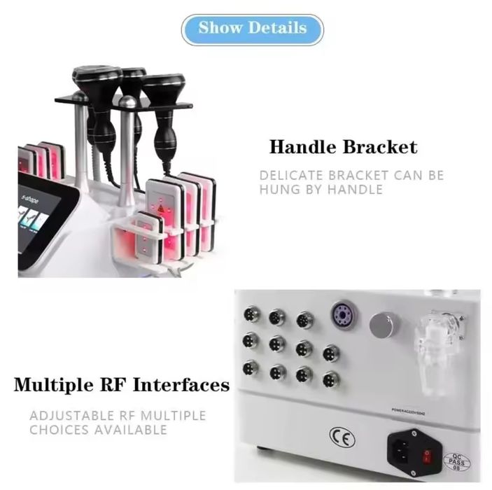 Апарат за Кавитация, SMART RF + Вакум за лице и тяло S - Shape , 5 в 1