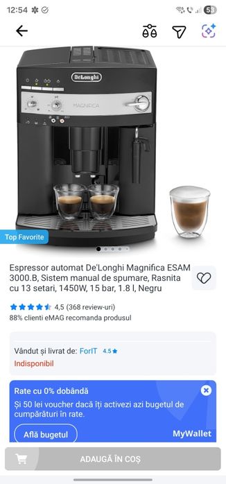 Espressor automat De'Longhi Magnifica ESAM 3000.B
