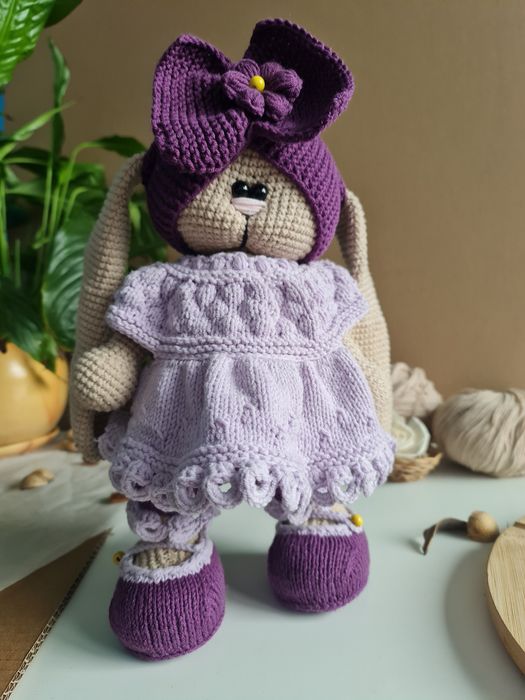 Амигуруми плетени играчки коте/зайче