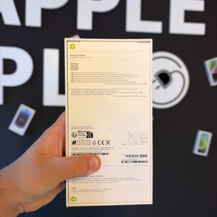 iPhone 17 Pro Max 256Gb Deep Blue Nou/Sigilat + 24 Luni Garanție / Apple Plug