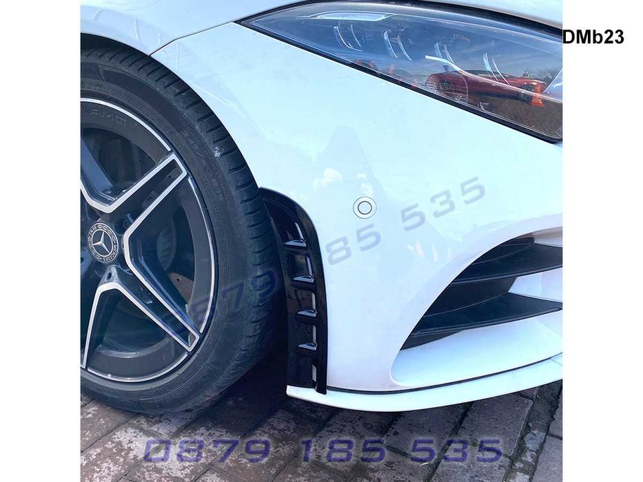 Добавки сплитер предна броня Mercedes CLS C257 странични калници цлс