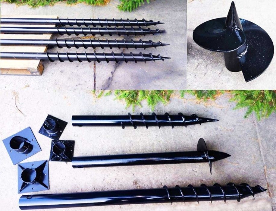 Метални винтове за навиване в земя.