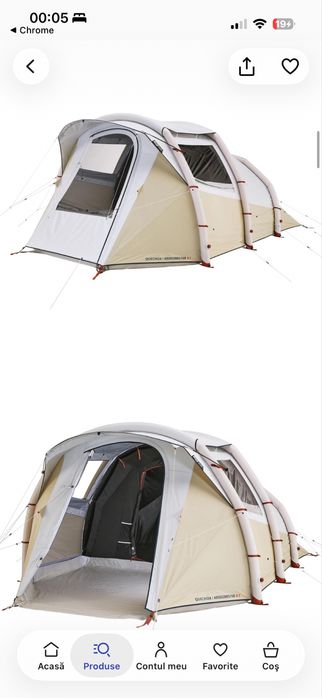 Cort gonflabil 4 persoane Decathlon