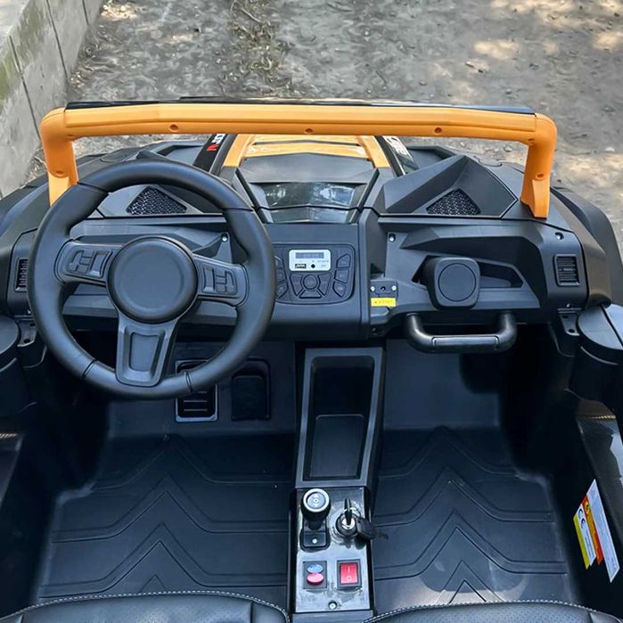 UTV electric cu 4 locuri, Kinderauto Racing 4x 150W 24V 14Ah gold