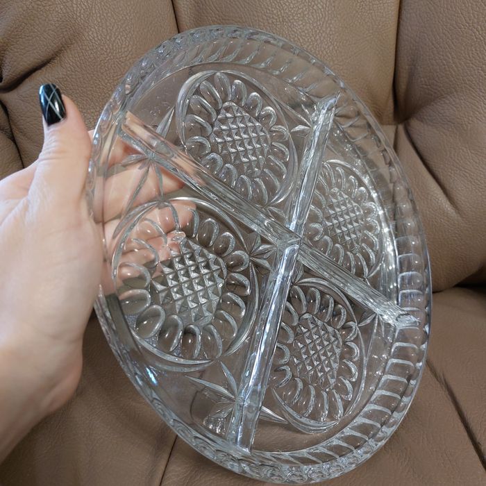 Менажница хрустальная 2 шт