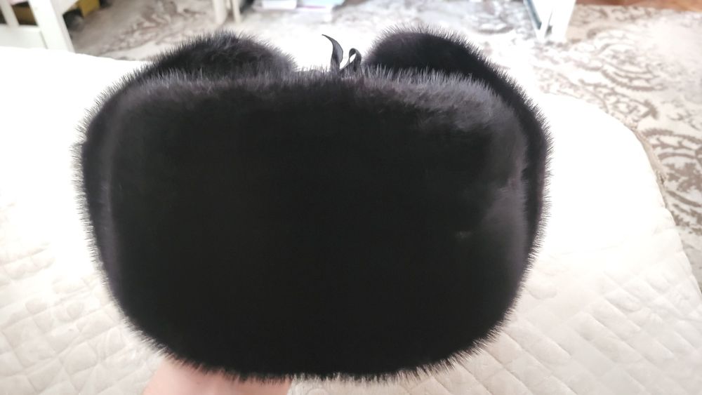 Нороковая шапка черный бриллиант