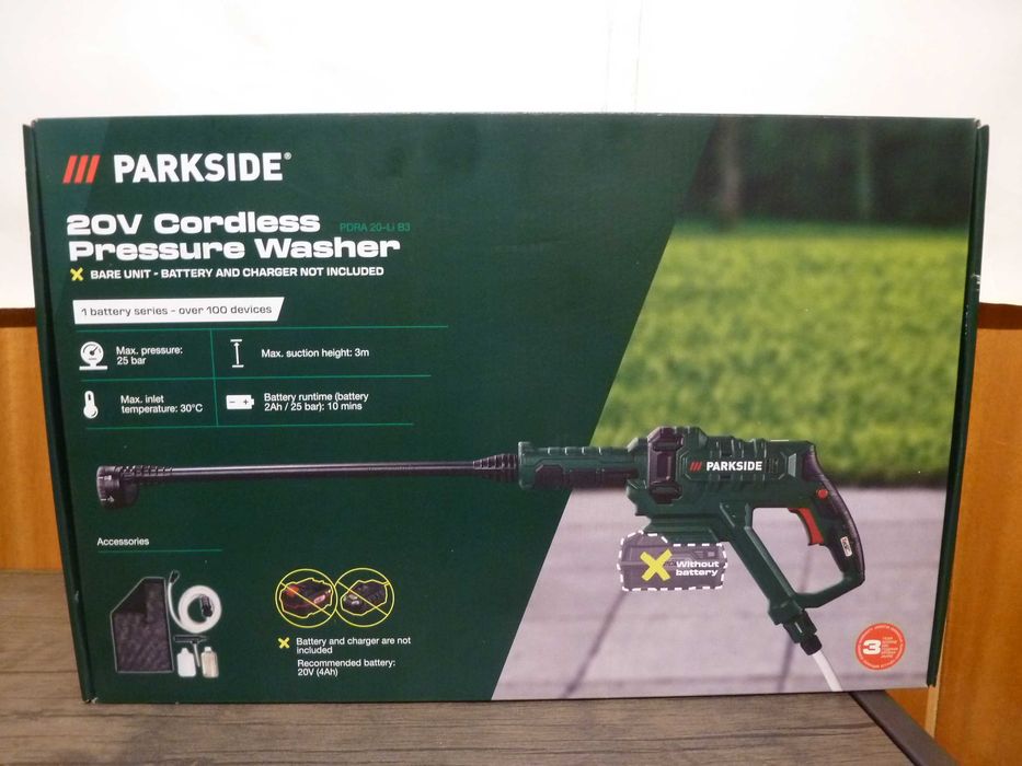 Нова акумулаторна водоструйка Parkside 20V