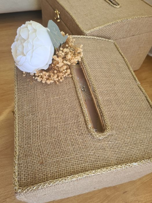 Кутии за пликове за сватба подаръци бохо стил малка кутия голяма кутия