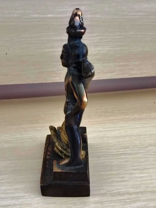 Страхотна Стара Бронзова Статуетка Родоския Колос