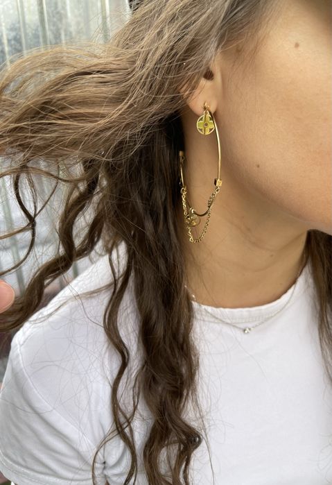 Серёжки Louis Vuitton, кольца