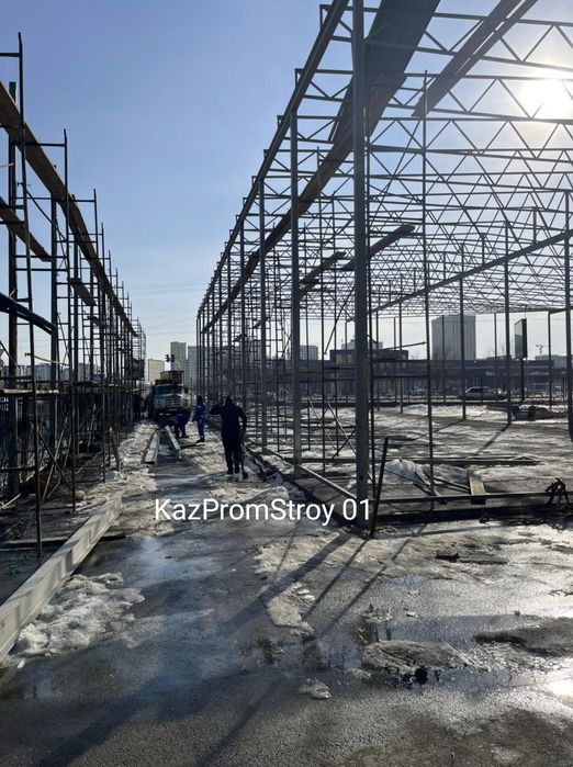 Ангар из сэндвич панели