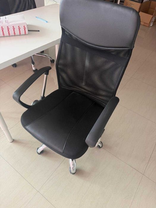 Scaun de birou ergonomic Mesh, inaltime reglabila, mecanism tilt, Negru