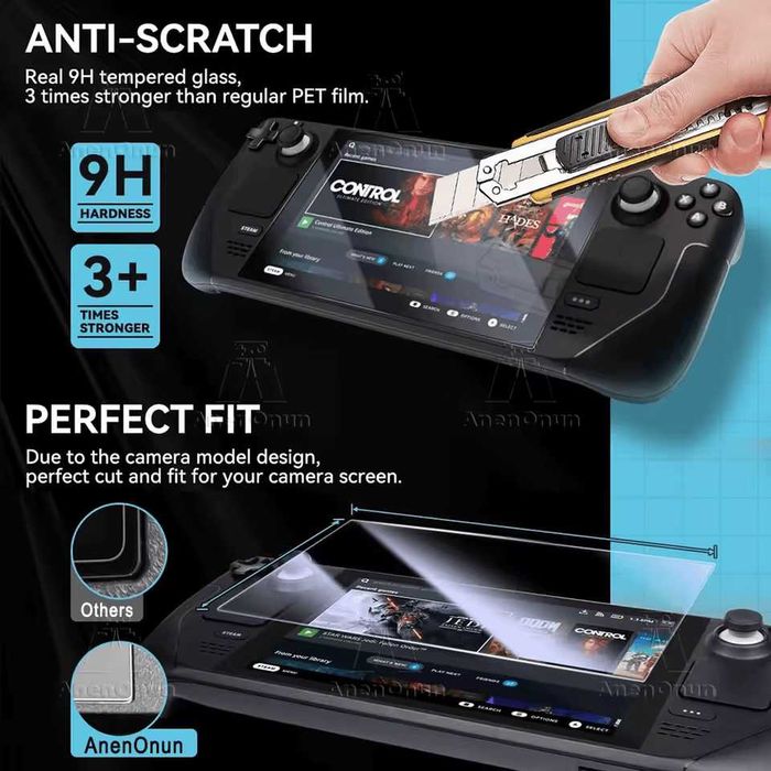 Два Steam Deck Tempered Glass Screen Protectors