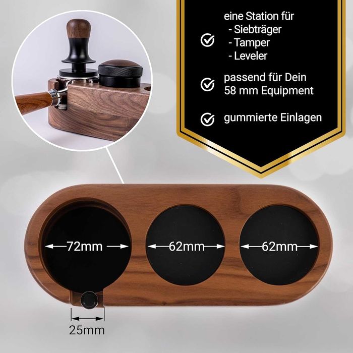 Дървена Станция за тампери за кафемашина