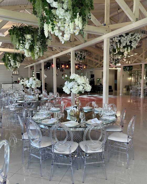 Mese de lux salon evenimente masă aurie cu blat oglindă EXQUISITE