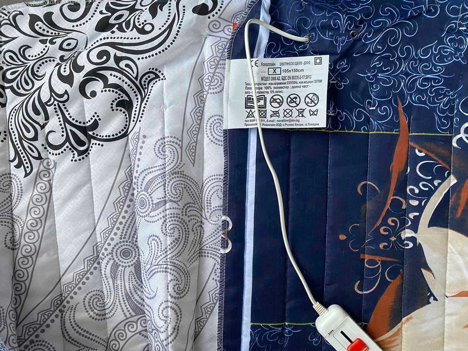 Електрическо одеяло одеало 3 размера 80 105 120 БЪЛГАРСКО 2г ГАРАНЦИЯ!