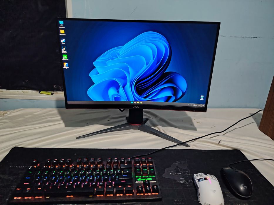 Игровой ПК + AOC 165Hz | GTX 1050 Ti | 16GB | Полный комплект