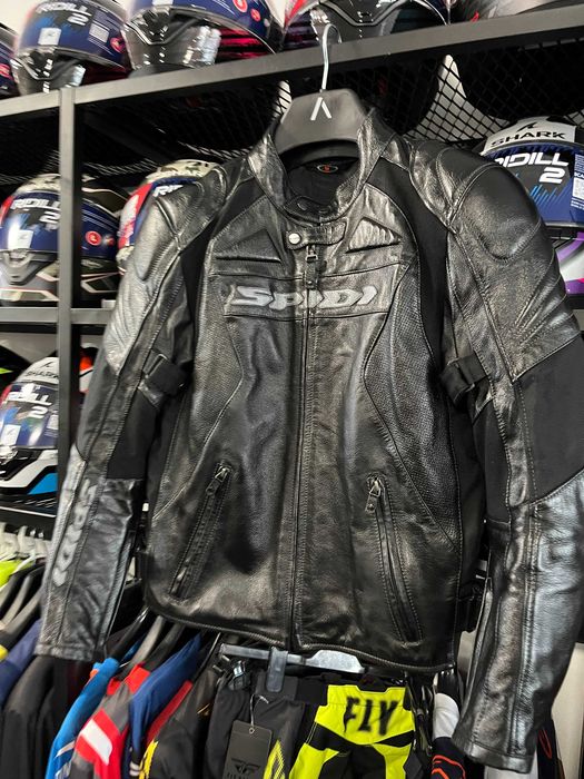 Кожено яке за мотор SPIDI EDGE 3.0 размер 50-M твърди CE протектори