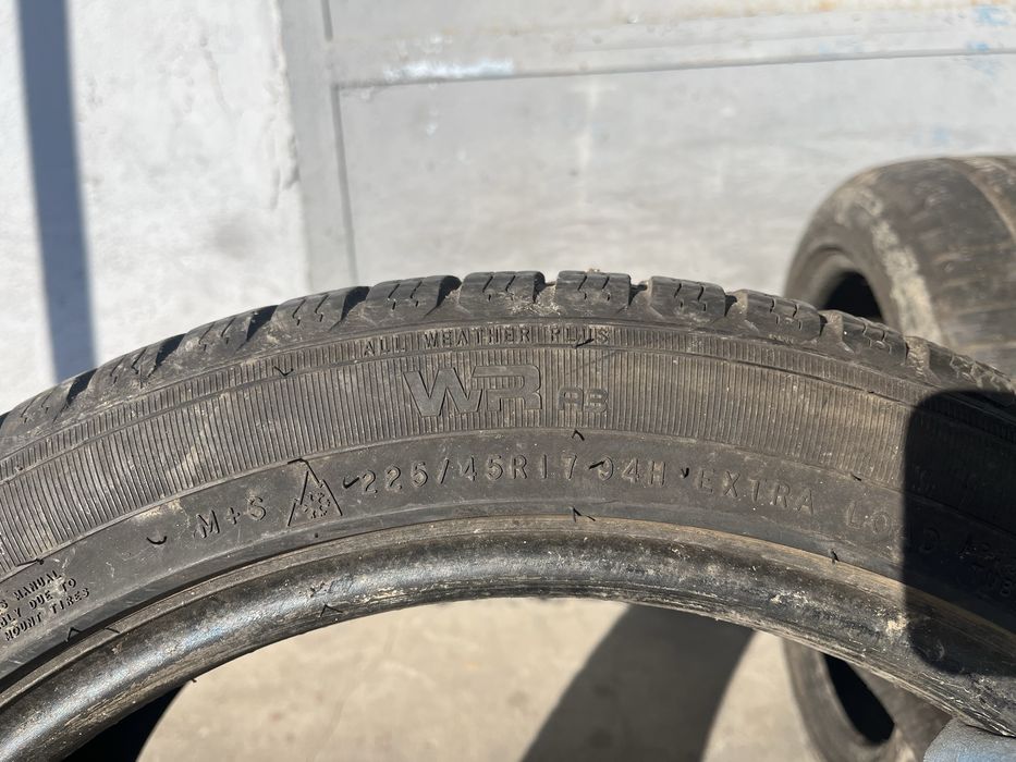 2 бр. зимни гуми 225/45/17 Nokian 7 mm DOT 1914