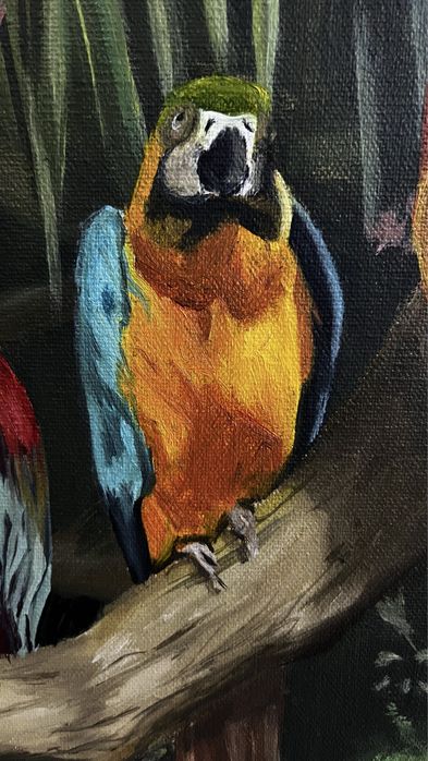 Картина „попугаи“ и „в траве“