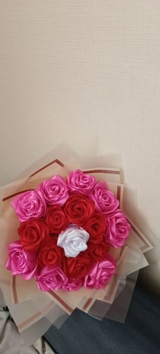 Букеты  из атласных лент