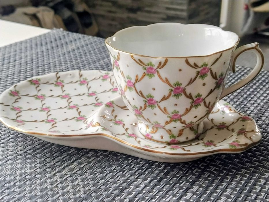 Порцеланова чаша с чинийка "Meander"