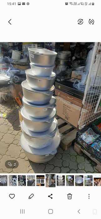 Vând  ceaume de aluminiu noi cu capace de 8=10=16=20=25=40litri