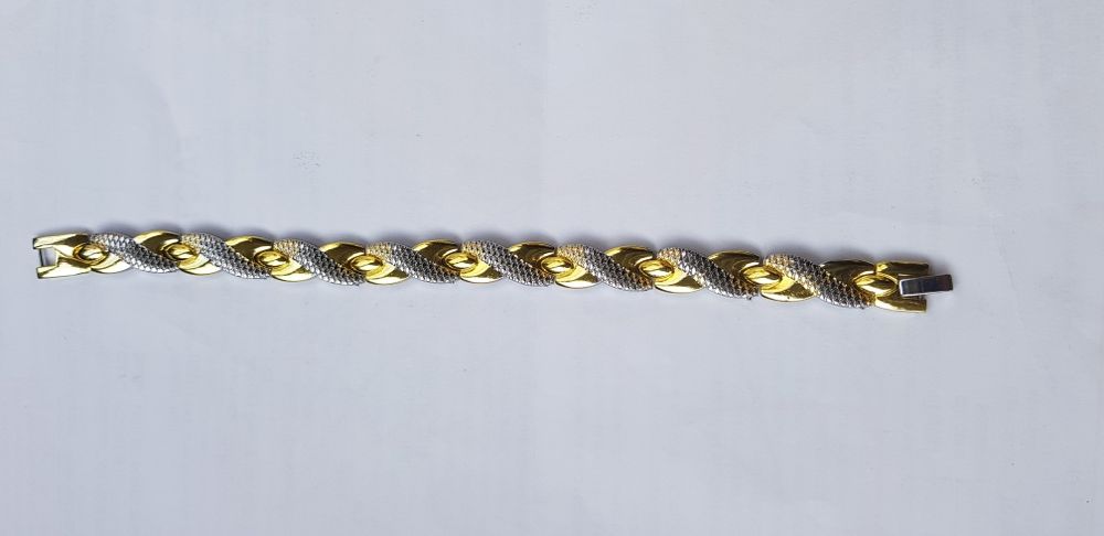 Brăţară magnetica terapeutică , placată cu aur de 18k