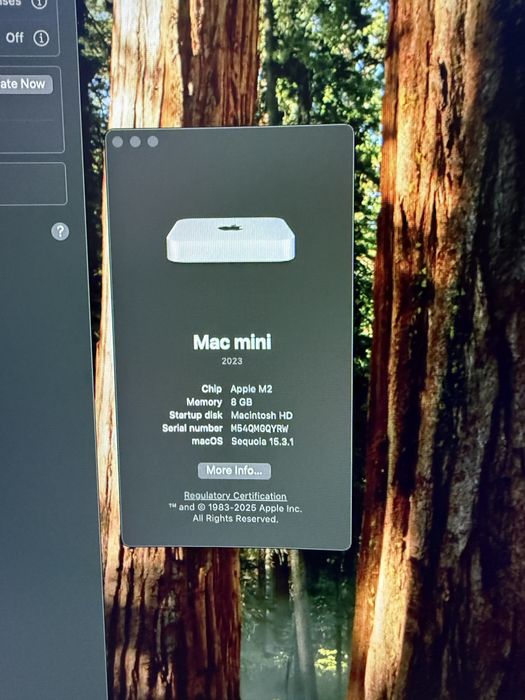 Apple Mac Mini M2 + Monitor Samsung 4k G5 165 Hz