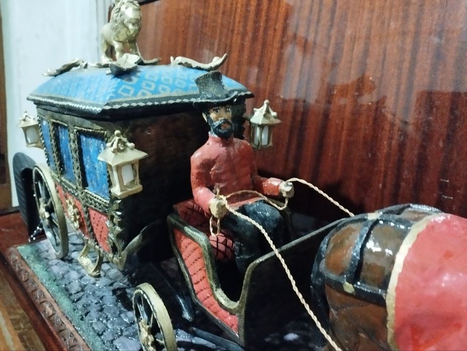 статуэтка шкатулка резьба по дереву бронза литьё ручная работа