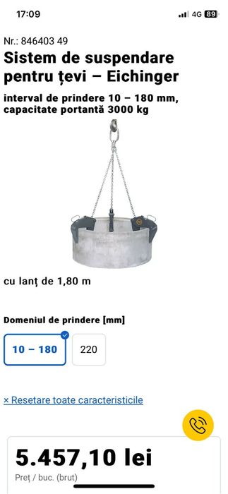 Sistem de suspendare pentru tevi