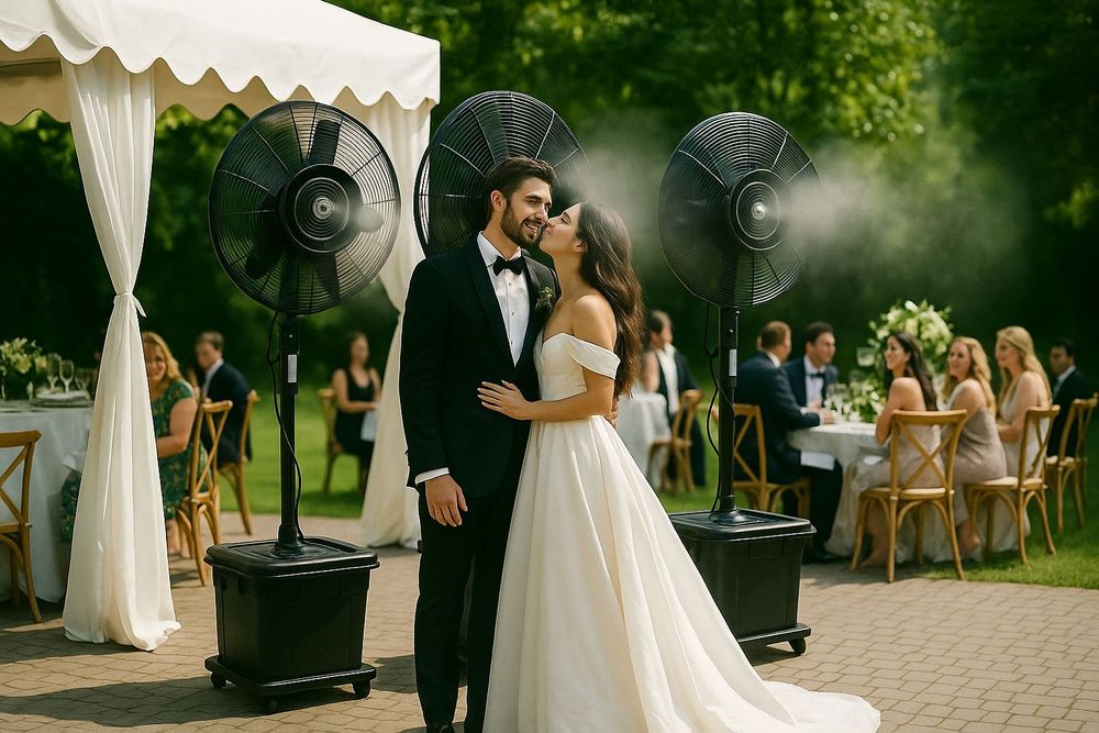 Ventilatoare cu pulverizare apa