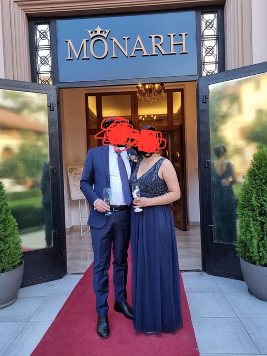 Rochie de ocazie Lace&Beads albastra