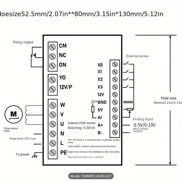 Convertor de frecventa, 0,4-0.75KW, 220V trifazic, 50hz-400hz Nou!