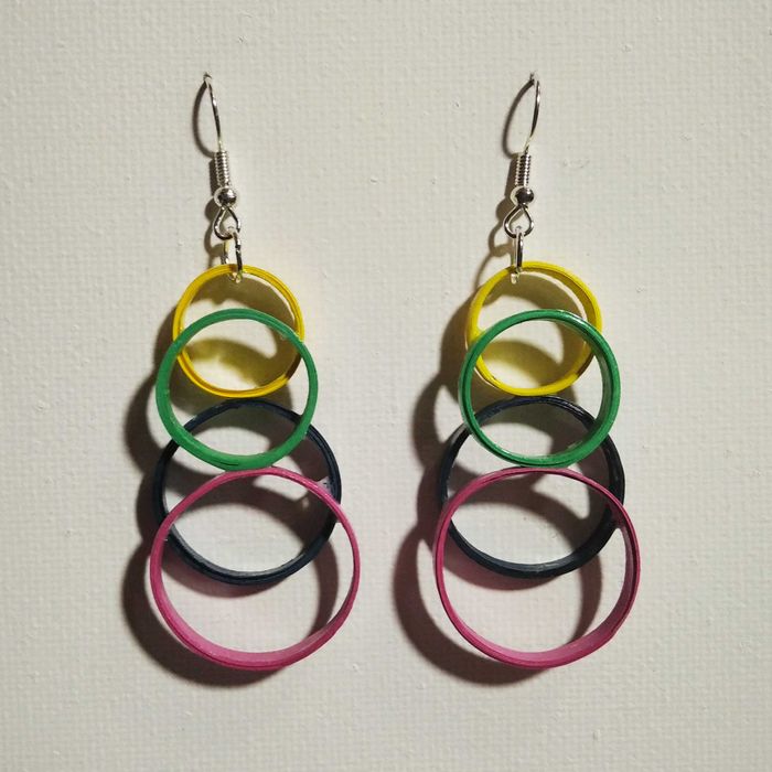 Обици - квилинг техника