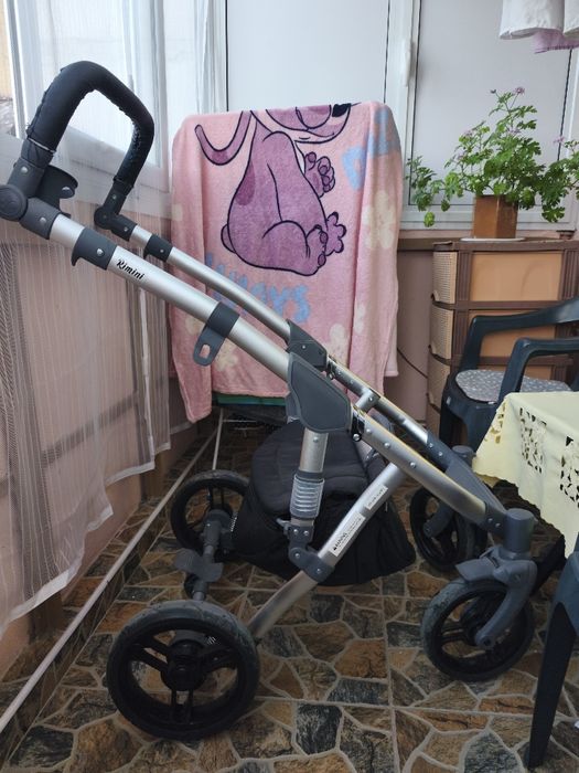 Бебешка количка Lorelli Rimini  3в1  сиво и черно