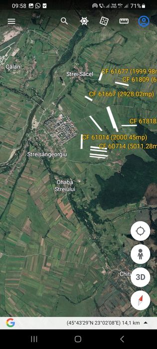 Tetrn extravilan agricol de arendat in Calan si imprejurimi in Hunedoara