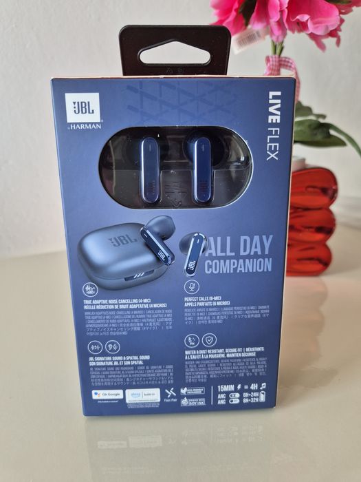 Casti JBL Live Flex , Signature Sound, Spatial surround, Noi  Sigilate