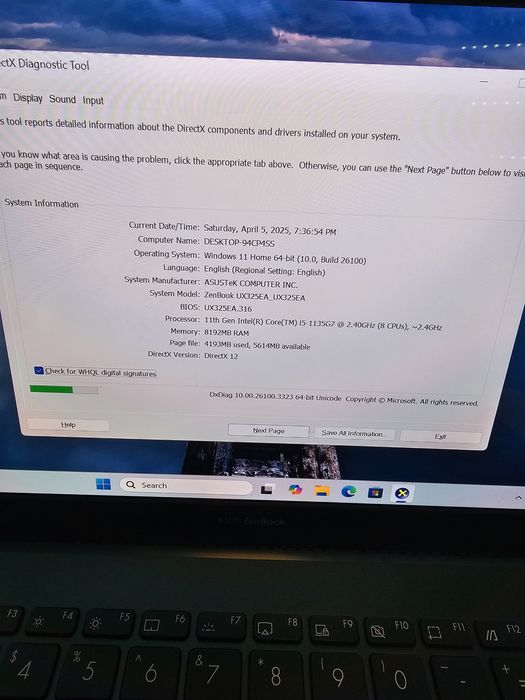 Laptop asus zenbook 13 oled