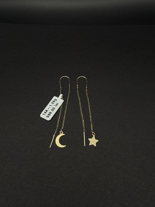 Binuteria Royal cercei aur 14k 0.73 gr