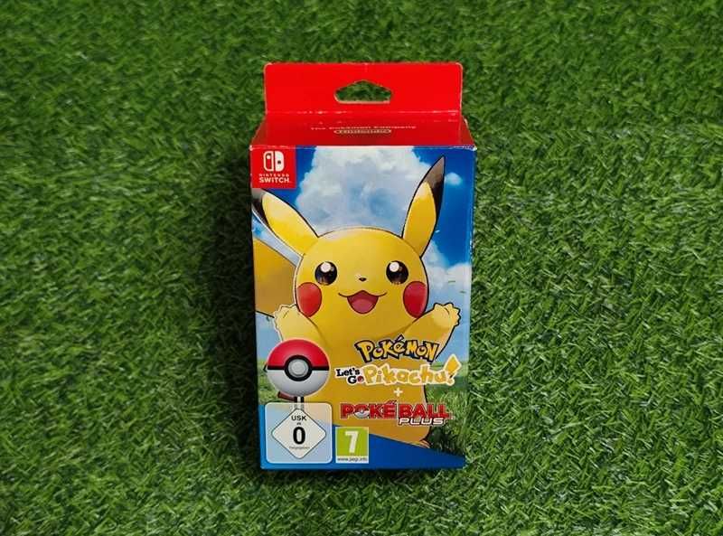 Pachet original Poke Ball Plus + Let's go Pikachu! + Figurina Pikachu